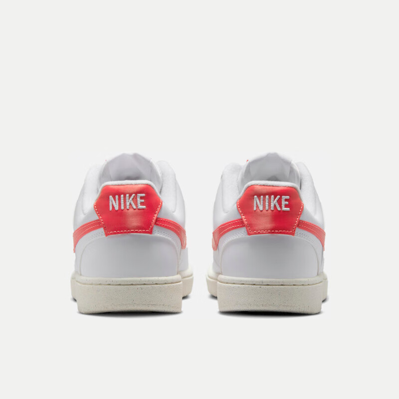 NIKE Women's Casual Shoes W NIKE COURT VISION LO NN Sneakers HV5246-100 White And Red, Size 38 5