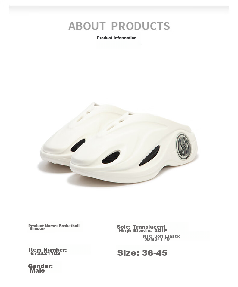 361° Men's Sports Sandals, AG Youjing 2 Summer Perforated Sandals, Outdoor Water-Friendly Slippers for Men, 672421103-5 35