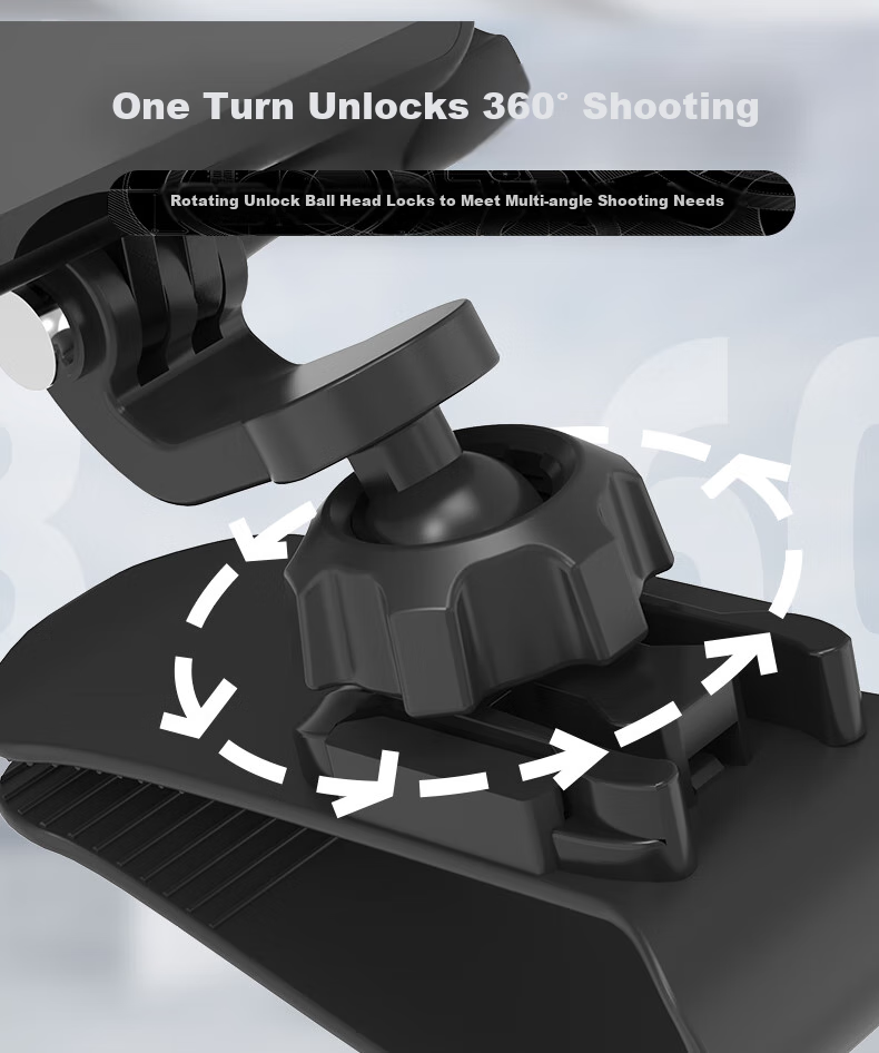 SUREWO Suitable for DJI, GoPro Action Cameras, Car Sun Visor Clip, Action 5 Pro/6/4 Car Mount Bracket, Ace Pro 2 Base Clamp, Nano Accessories 4