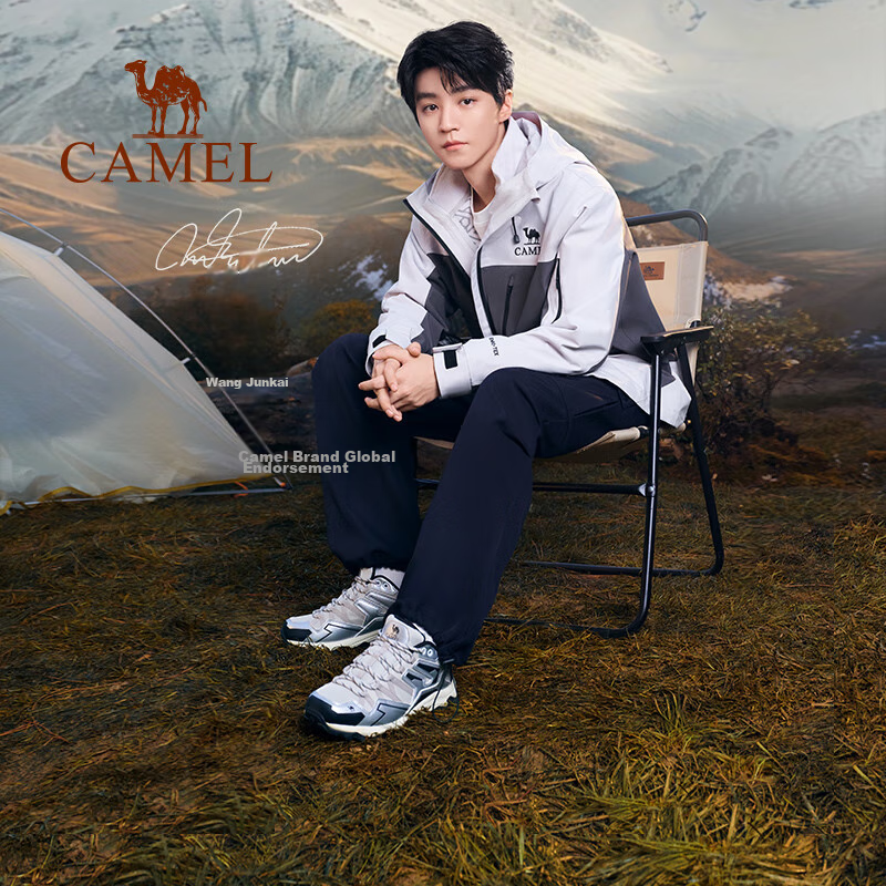 CAMEL [Wang Junkai's Choice] Hiking Shoes, Water-Resistant And Non-Slip Trekking Shoes for Men And Women, Outdoor Sports Climbing Footwear, Size 36