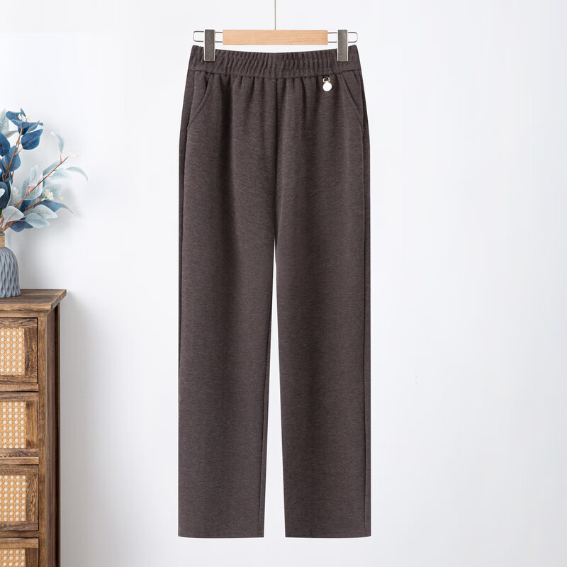 Fengxiao Women's Fleece-Lined Pants, Mom Pants, Winter Thickened Warm Cotton Trousers for Middle-Aged and Elderly, Autumn and Winter Long Pants