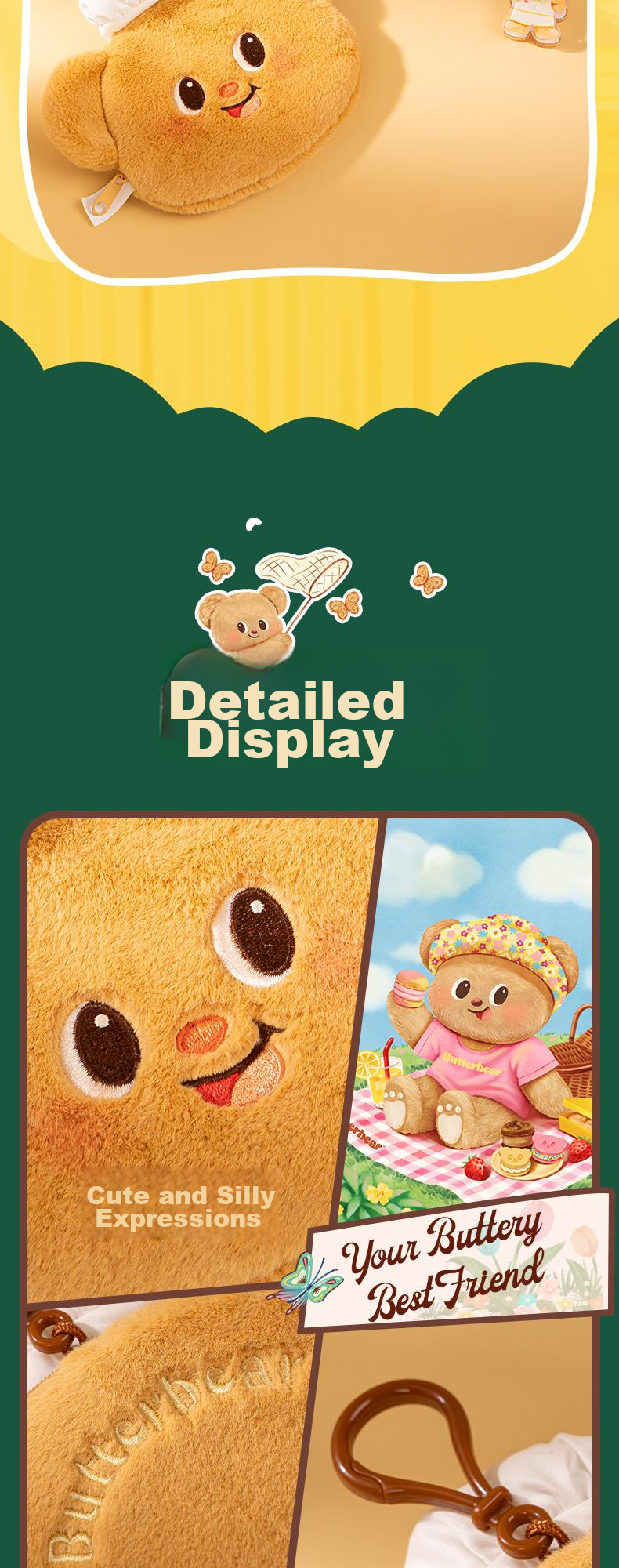 Deli Butter Bear Crossbody Earphone Bag, Cute Travel Design, Versatile And Adorable, Children's Crossbody Bag, Gift for Kids 6