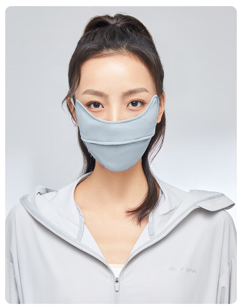 MOLY VIVI Sun Protection Face Mask, Summer Lightweight Breathable Sunshade, UV-Resistant Eye Protection, Non-Binding Ear Design, Magic Vivia 20