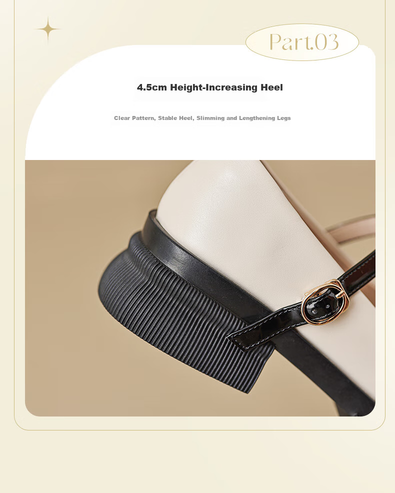 DAPHNE Black And White Mary Jane Shoes for Women, 2026 New Summer Style, Thick-Soled Versatile Shallow-Mouth Flat French Leather Shoes to Match Dresses 4