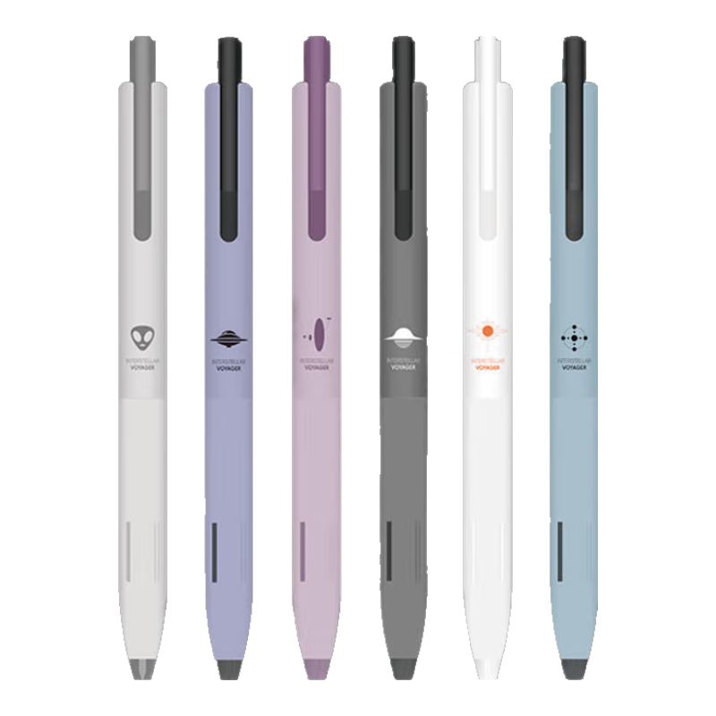 Dongmi Neutral Pen, Metaverse Push-Button Dual-Ball Quick-Drying CS Tip, Essential for Primary And Secondary School Students' Back-To, Exam Practice Pen, Office And Business Signing Black Pen, Dongmi 6-Piece Complete Set DM864