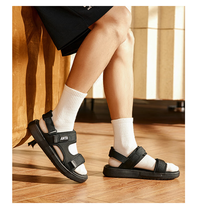 Anta Men's Summer Lightweight Breathable Sandals Soft Sole Casual Sports Beach Slippers 16