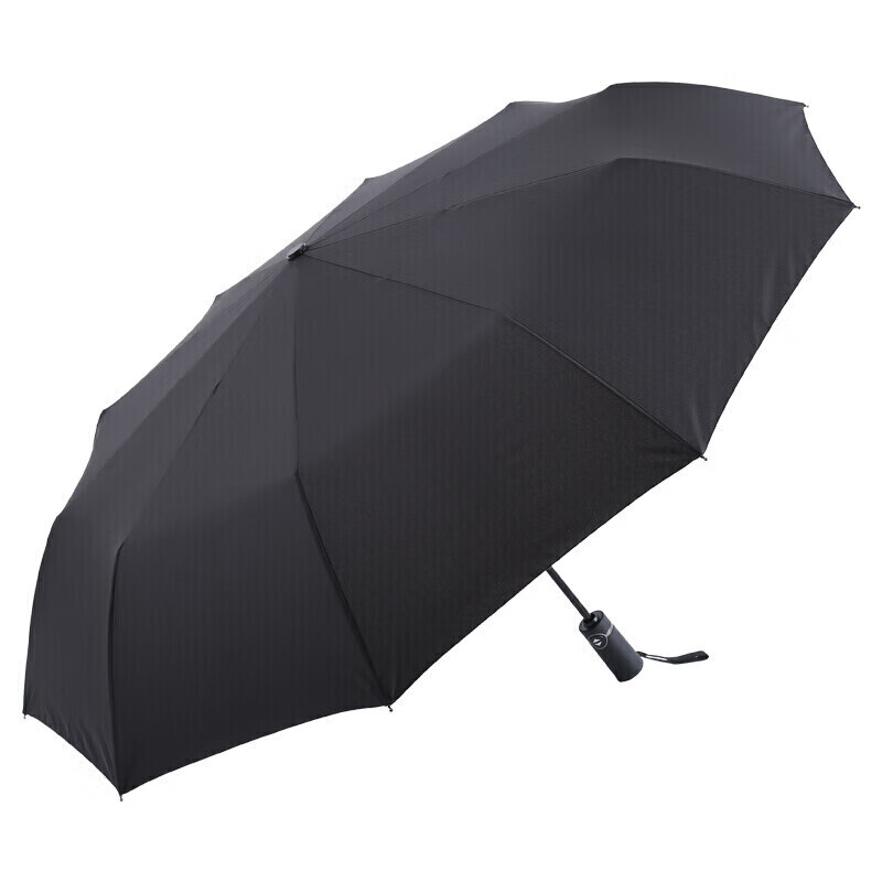 MAYDU Fully Automatic Umbrella, Tri-Fold Extra Large Size, Men's Business Umbrella, 10 Ribs, Business Umbrella M3351 Black