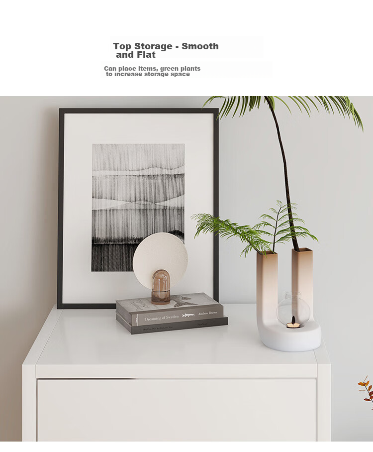 Yameile Floor-Standing Simple Bookshelf with Doors, Bedroom Study Balcony Bay Window Storage Cabinet, Three-Door 10