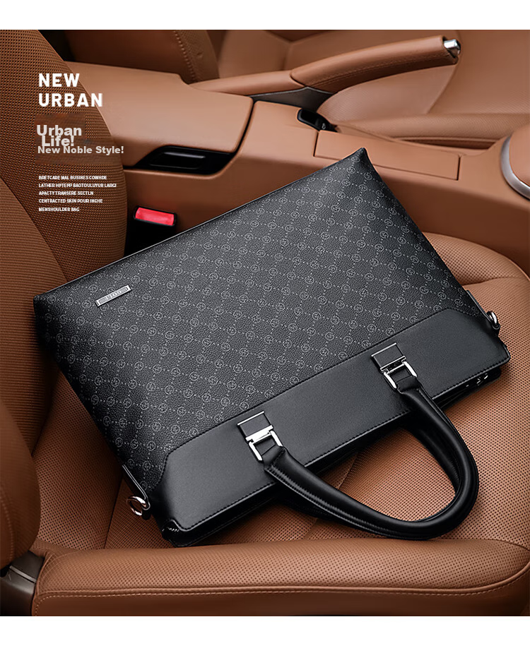 GOLF Briefcase, Men's Handbag, 14-Inch Laptop Bag, Business Office Travel Shoulder Crossbody Bag 2
