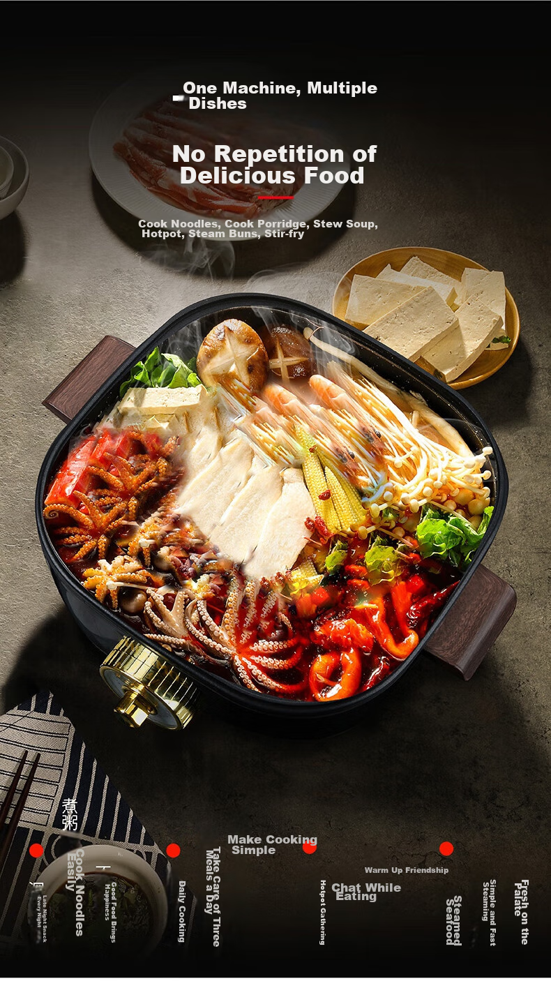 THERMOS Multifunctional Electric Hot Pot, Detachable Electric Hot Pot, 3L EHA-4331A 6