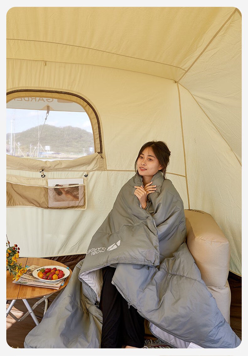 MOBIGARDEN Xiangyun Sleeping Bag 1.0 Outdoor Camping Single Warm Envelope Sleeping Bag NX25662006 Pine Green 14