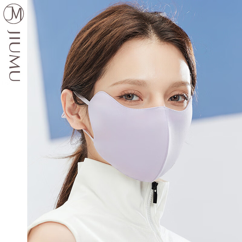 JIUMU Ice Silk Sun Protection Face Mask for Men And Women, Summer UV Protection Sunshade Cycling Breathable 3D Full Face Sun Protection Mask