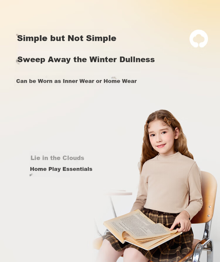 BALABALA Children's Long-Sleeve T-Shirt, Winter High-Neck Undershirt, Thickened Warm Underwear, Boys And Girls Autumn Wear, 208424100201 4