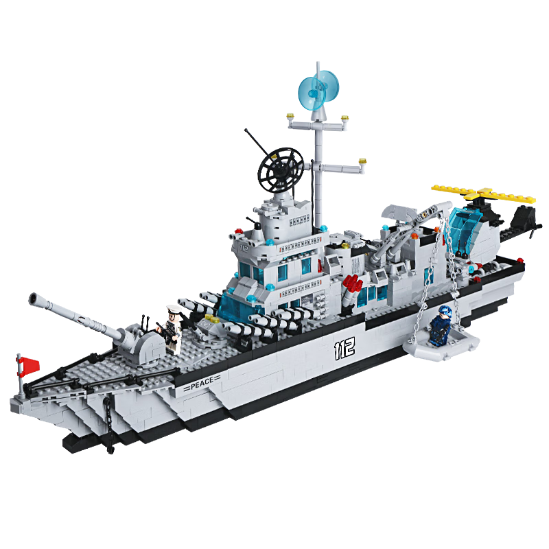 Dayishou Aircraft Carrier Military Ship Model Compatible with Lego Building Blocks, Toy for Boys Aged 6-12, Birthday Gift