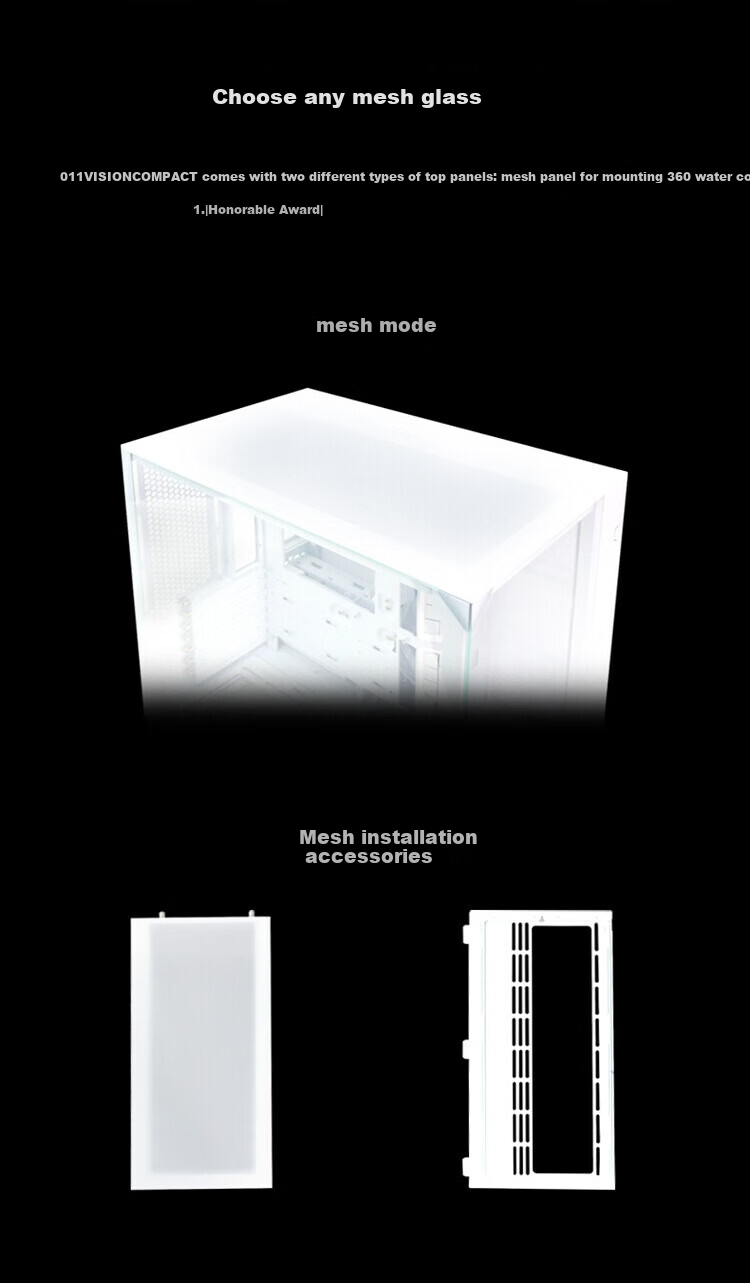 LIANLI Bao Haosuo O11 Vision Compact Seaside View Desktop Computer Case, White / Three-Sided Glass / Mid-Tower Case / ATX 5