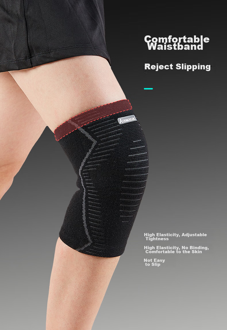 KAWASAKI Youth Sports Knee Pads for Basketball, Badminton, Running, Meniscus Protection KF-3412 Black (Pack of Two) 6