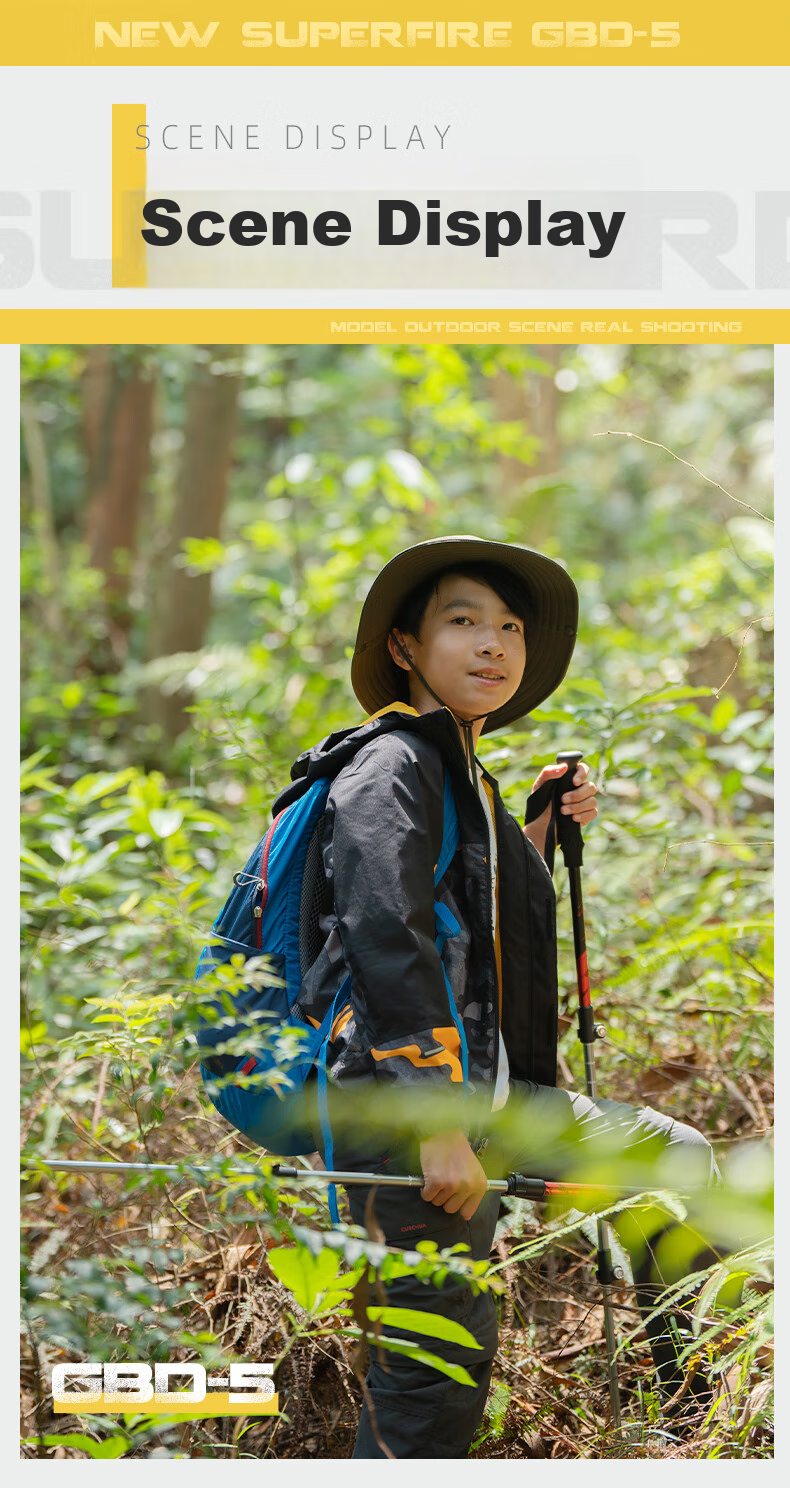 SupFire Hiking Poles, Children's Outdoor Walking Sticks, Trekking And Climbing Equipment, Ultra-Light Telescopic Non-Carbon Fiber Folding Walking Sticks 22