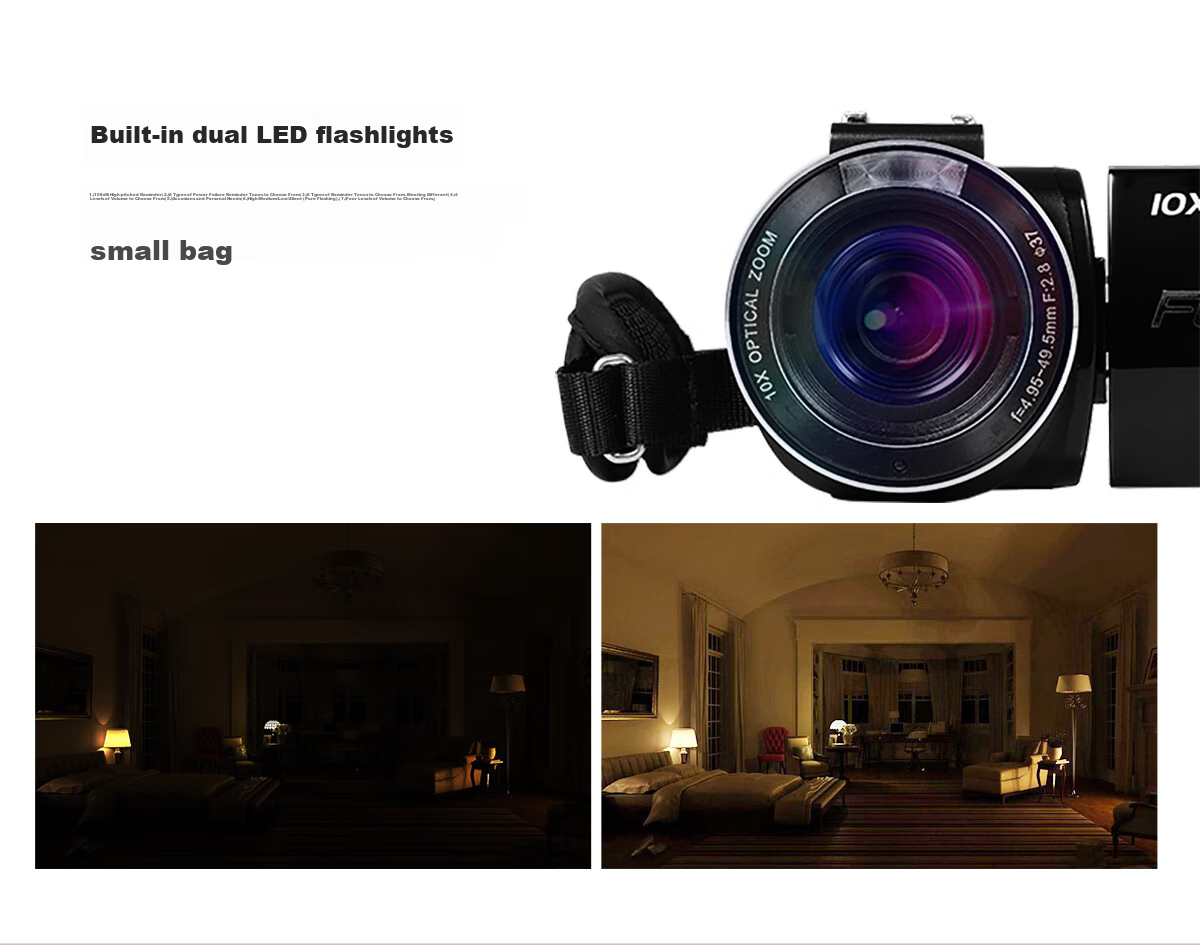 ORDRO Z82 Camera, High-Definition Professional Live Streaming And Recording Device, Digital Camcorder, Portable Handheld DV, 10x Optical Zoom, 120x Intelligent Zoom, Vlog Short Video 21