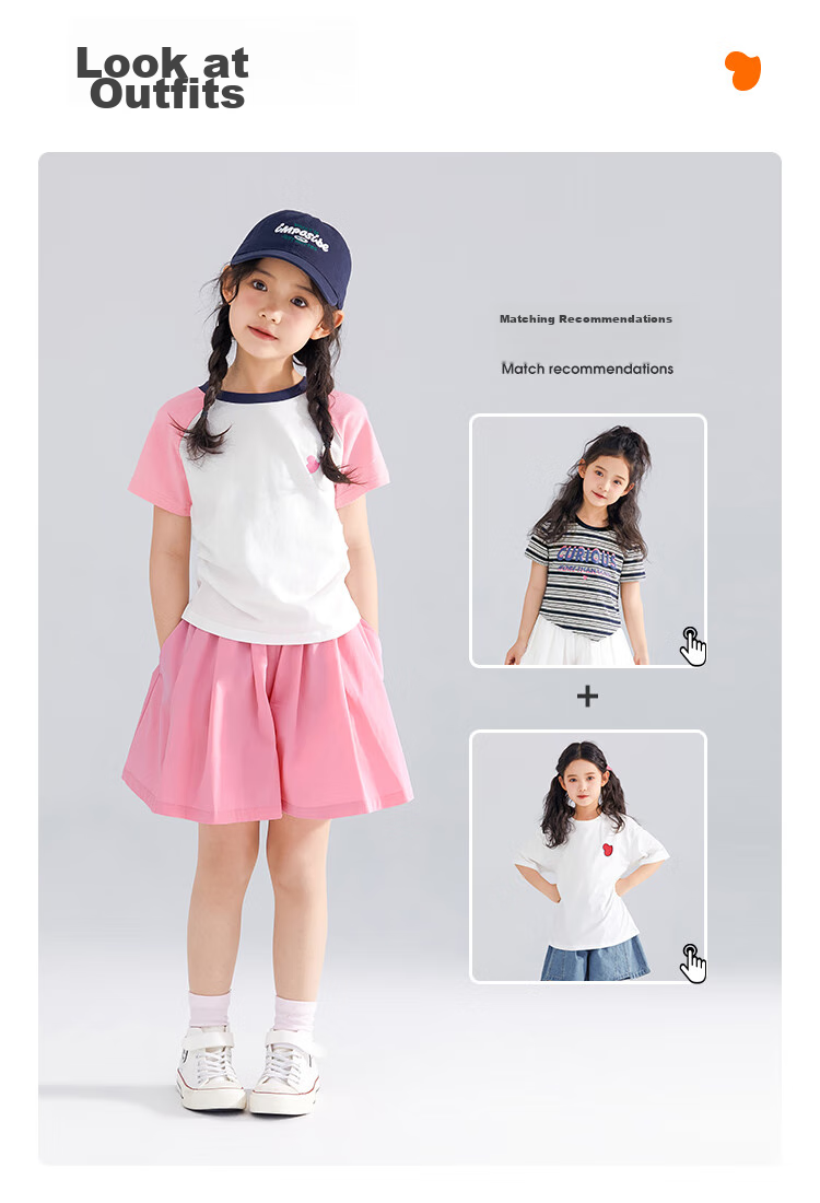 QQ DUCK Children's Clothing, Girls' Summer Shorts, Wide-Fit Youth Wear, Versatile, White Color; Size 140 6