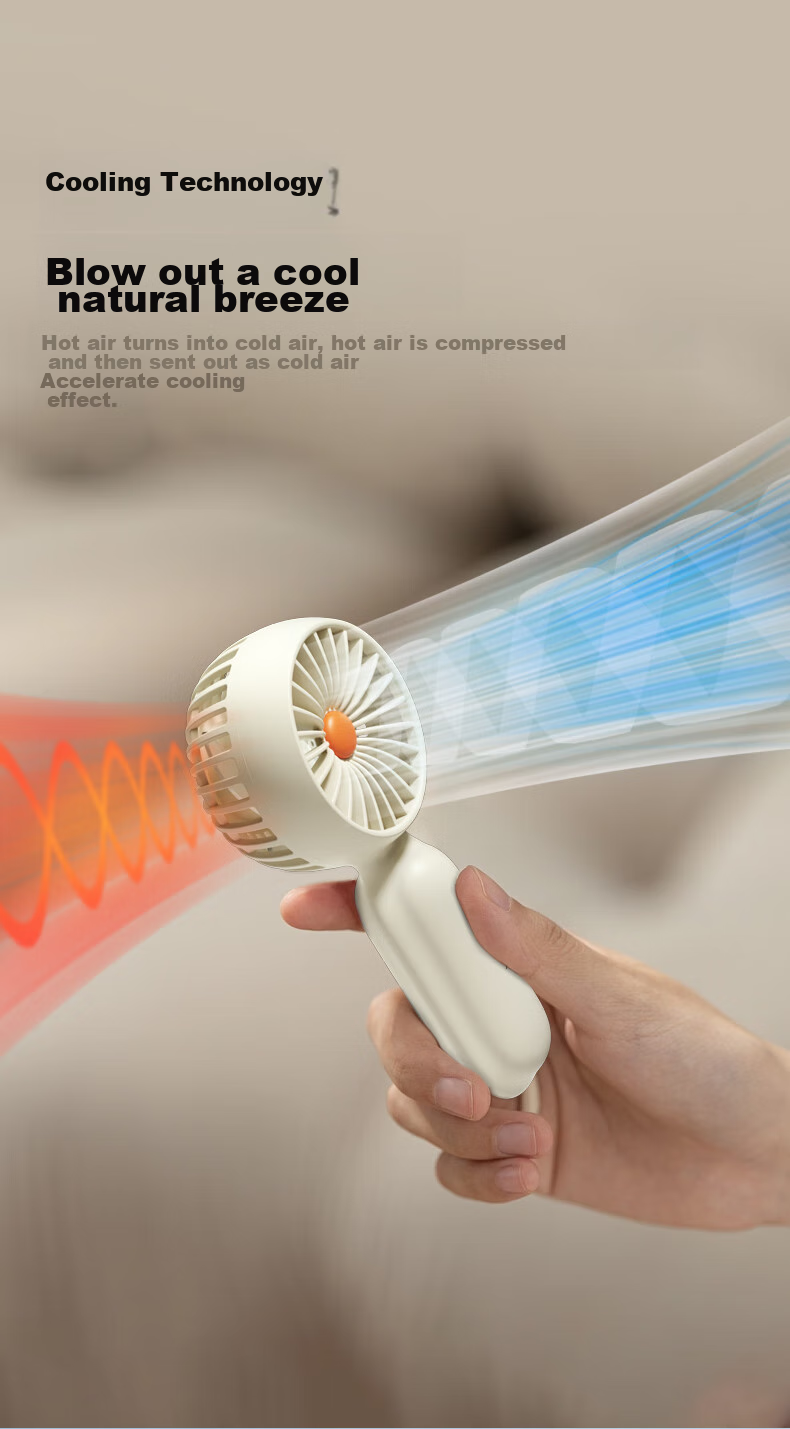 CangHua Handheld Mini Fan, Powerful Long-Lasting Battery Portable Rechargeable Fan, Quiet Compact Personal Fan for Students Children Babies Outdoor Electric Handheld Fan, Gree 10