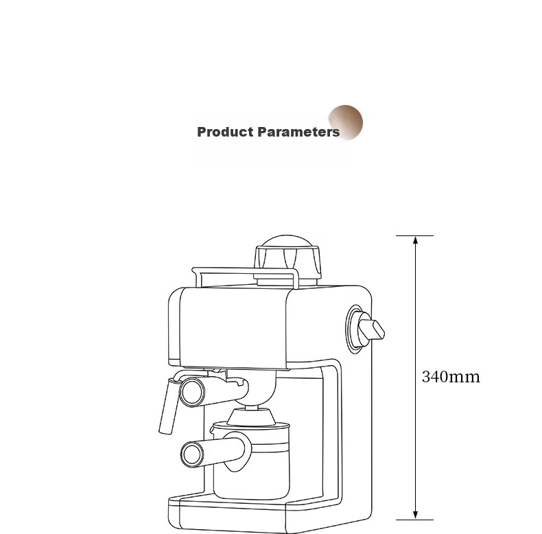 Saipuda EA39 Home Semi-Automatic Coffee Machine Small Italian Style Milk Frother American Office Dormitory All-in-One Grinder Black JD Self-Operated 19