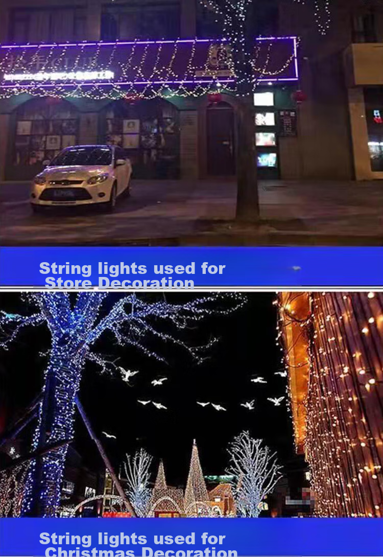 DiliCarr LED Meteor Shower Lights, Colorful Tree Lights, Flashing String Lights, Starry Sky Outdoor Waterproof Hanging Lights for Trees, New Year Decorative Colored Lights 15