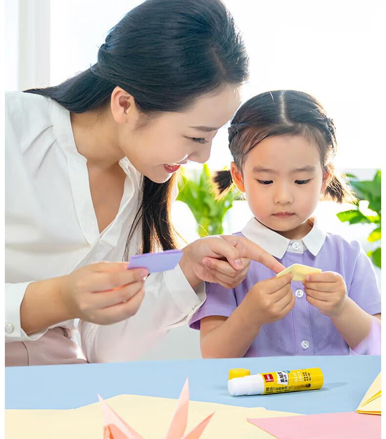 Deli 20g High-Adhesion PVP Solid Glue Stick, Formaldehyde-Free Quick-Drying Durable Adhesive, Strong Bonding, Student Back-To Stationery 12-Pack, Office Supplies, P07092 6