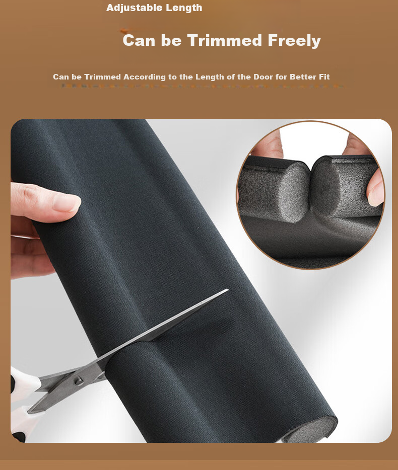 FESETE Door Bottom Gap Sealing Strip, for Doors And Windows, Glass Doors, Gaps, Drafts, Soundproofing, Wind Blocking, Anti-Wind Rubber Strip 9