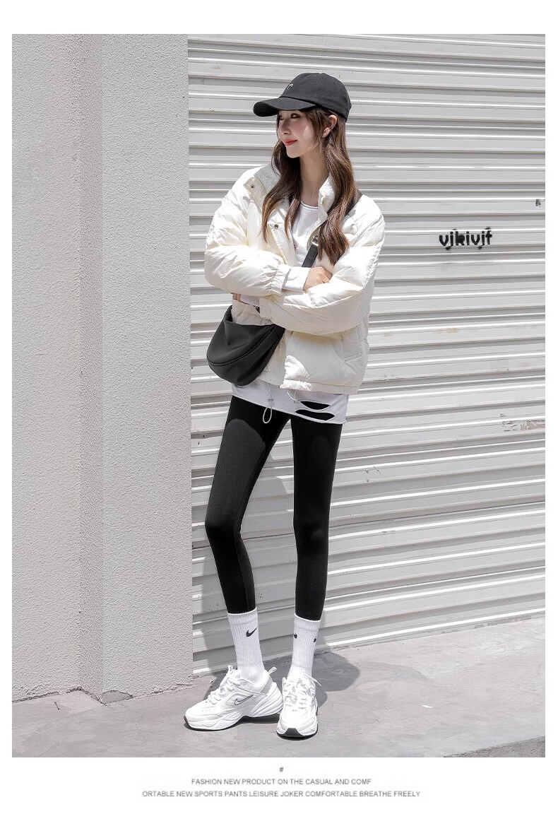 LangSha Shark Leggings for Women, Fleece-Lined, Autumn And Winter Lambswool Base Layer Pants, Tight-Fitting, High-Waisted, Tummy Control, Butt-Lifting, Thick And Warm Pants for Winter Wear 18