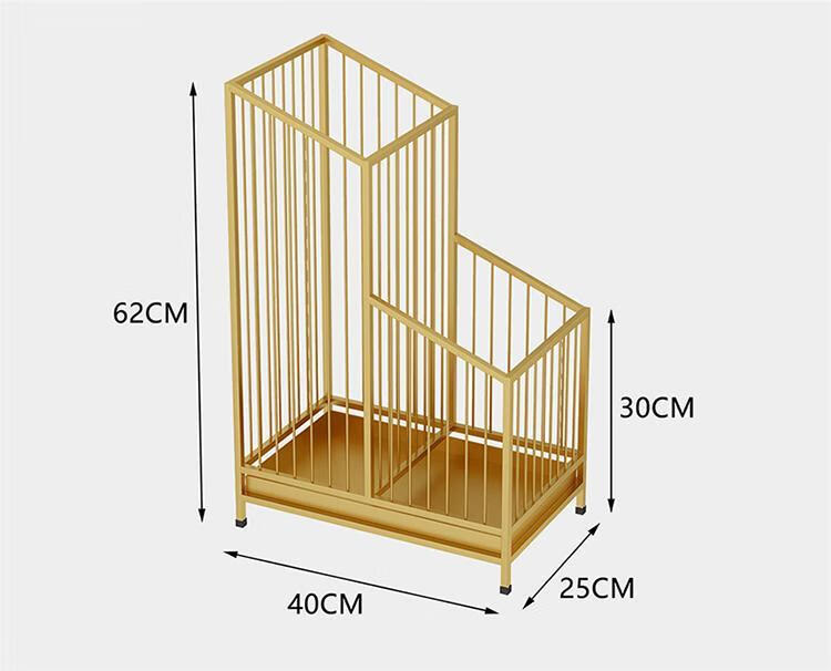 Laicai Umbrella Stand Storage Rack Home Hotel Lobby Commercial Umbrella Storage Bucket Double Compartment Black Large LCX6 20