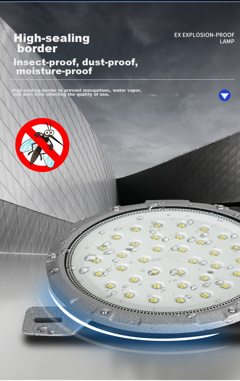 Xinya Explosion-Proof Light, LED Ceiling Light, IP65 Rated, Explosion-Proof Type for Factories And Warehouses, Gas Station Workshop Lighting, Explosion-Proof Floodlight, 50W 11