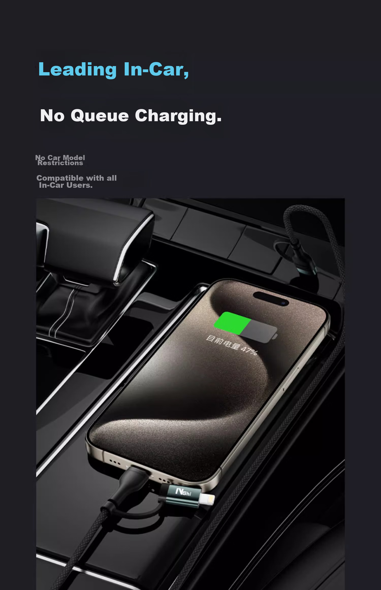 Nengshi 4-In Charging Cable, Type-C Data Cable, PD Dual-Head Fast Charging, Suitable for Apple IPhone, Huawei, Xiaomi IPad/tablet/laptop, 1 Meter 22