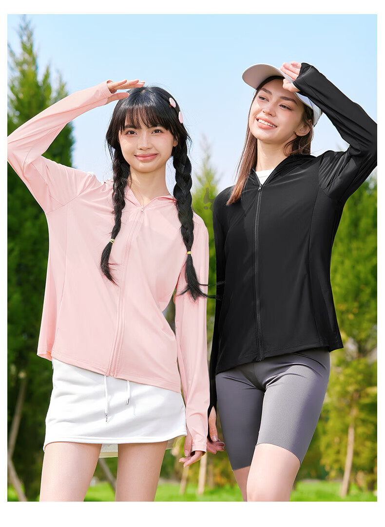 Warrior Women's Ice Silk Sunscreen Jacket Summer 2026 New Quick-Dry Cooling Large Brim Hooded Coat Stylish Sun Protection Shirt 19
