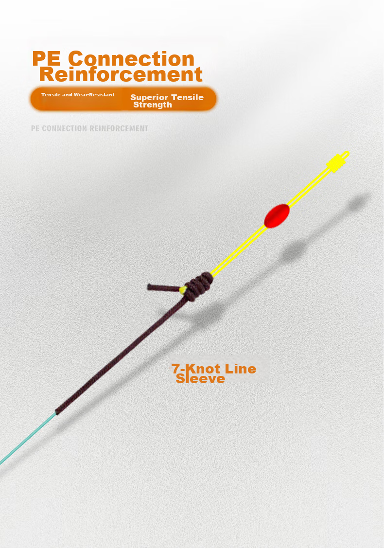 Menggong Assault Bighead Carp Fishing Line Set with PE Reinforced Main Line And Grass Line, 6.3 Meters, 6.0 6