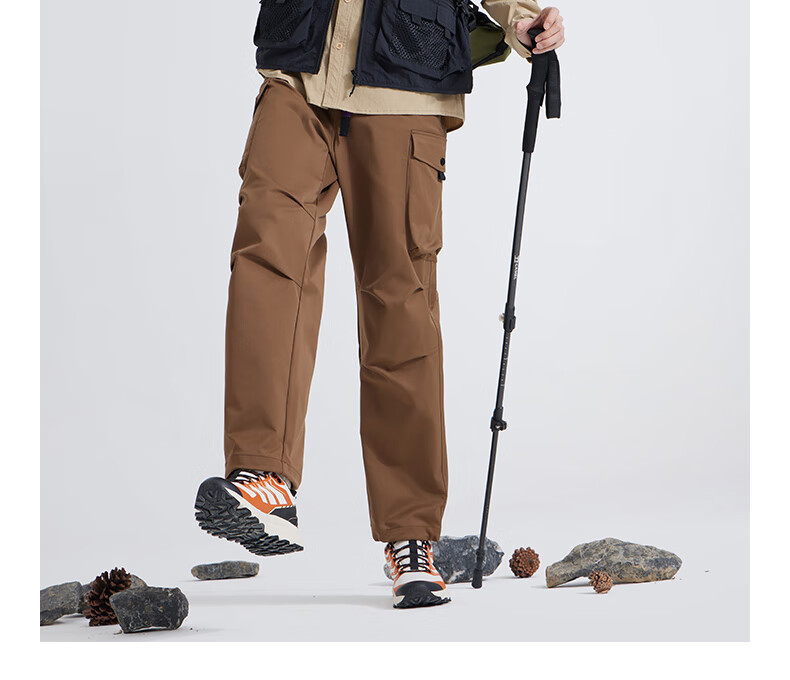 CAMEL Men's Cargo Pants, Wide-Leg Style, Wang Junkai's Same Style, Spring And Summer Soft Shell Straight-Leg Casual Trousers M14CAWI644 22