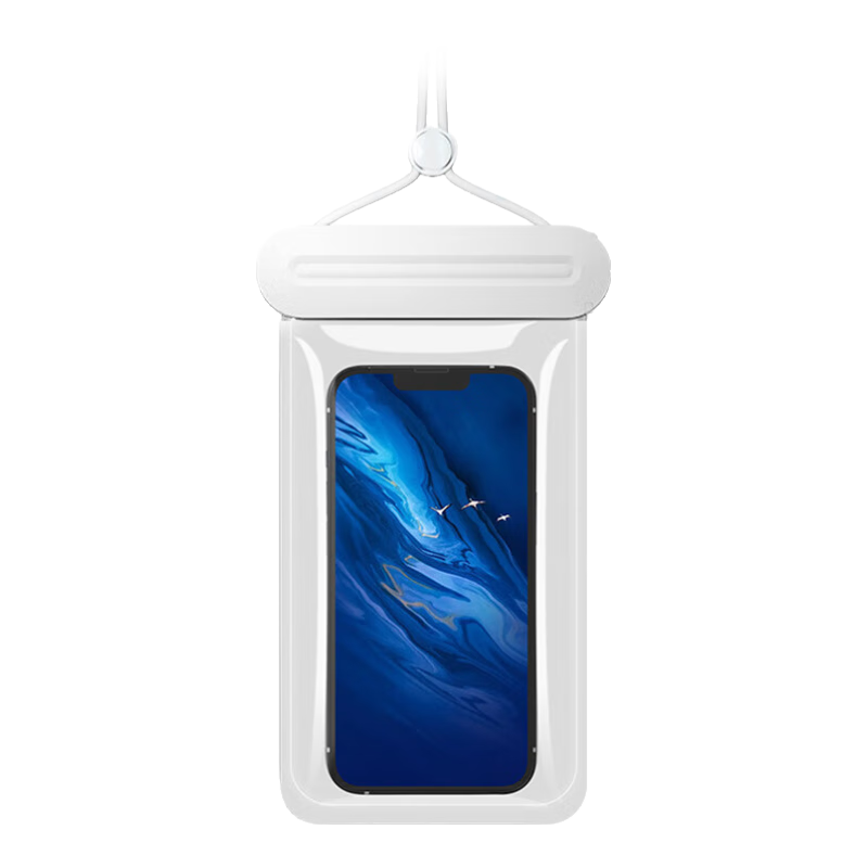 Etravel Waterproof Phone Case for Food Delivery, Rain Protection, Full-Body Touchscreen Compatible, IPX8 Swimming Rafting Hot Spring Waterproof, White