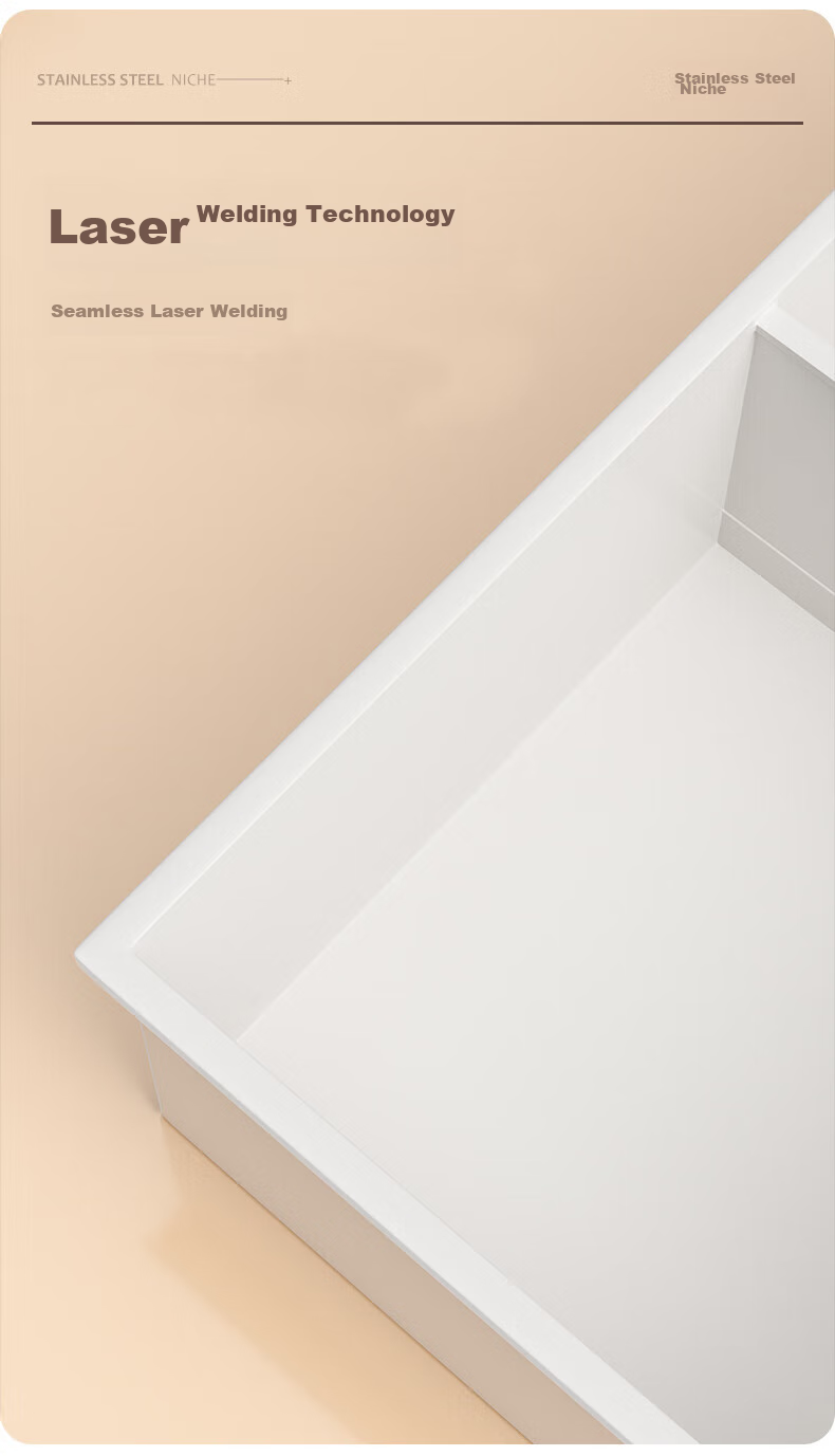 Baizi Stainless Steel Wall Niche, Bathroom Storage Shelf, Customizable, Recessed TV Wall Niche, Toilet Wall Niche 10