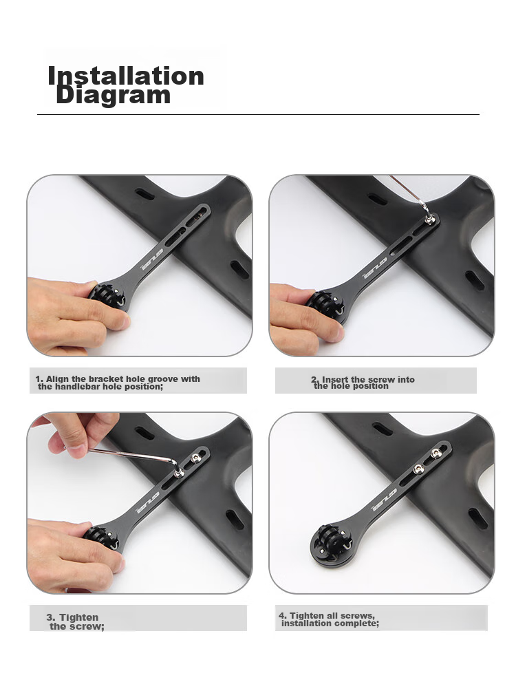 GUB 653 Code Table Rack, Aluminum Alloy Road Bicycle Integrated Handlebar Bracket, Sports Camera And Bike Light Extension Mount 10