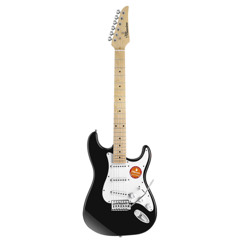Minsine Electric Guitar for Beginners, Suitable for Male And Female Students, Primary And Secondary School Students, Adults, Universal Single Tremolo ST Electric Guitar Entry-Level Musical Instrument