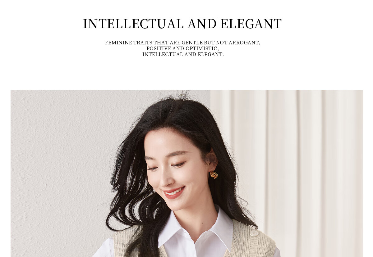 Chushen Spring and Autumn Women's Knitwear Fashion Versatile V-Neck Layered Knit Vest S141Z5023 16