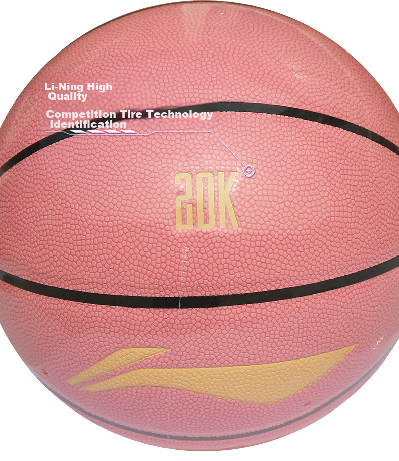 Li-Ning Basketball, Size 6, 20k, Women's Indoor And Outdoor Training, Wear-Resistant PU Standard, Girls' Size 6, LBQU826-1 6