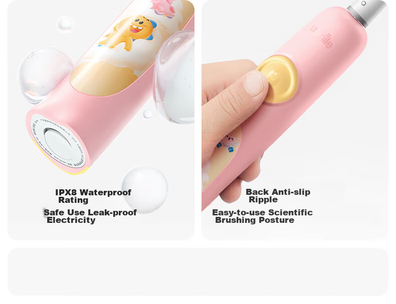 Usmile Children's Electric Toothbrush with Sonic Vibration, 120-Day Battery Life, A10 Phantom Blue, for Ages 3-12, Birthday Gift, Children's Present 9