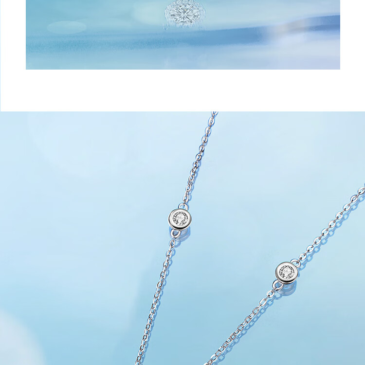 FanciFanci Star Dot Necklace White Silver Women's Light Luxury Pendant Birthday Gift for Girlfriend 6
