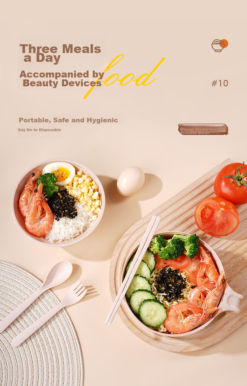 CAIZHI 304 Stainless Steel Ramen Bowl And Chopsticks with Lid, Student Lunchbox, Fast Food Cup And Bowl, Chopsticks Tableware Set, Lemon Yellow CZ6559 15