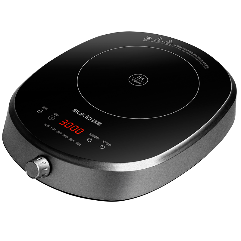 Shuogao Induction Cooker, True High Power 3000W, Large Power for Stir-Frying, Home Use Electromagnetic Stove, 10-Level Adjustable Knob, Touch Control Timer, Large Coil Low Power Continuous Heating, SK-IH30G15
