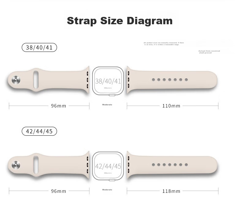 WITGOER Silicone Watch Band Compatible with Apple Watch Series 11/10/9/8/7, Sports IWatch 6/SE/Ultra2 for Men And Wome 26