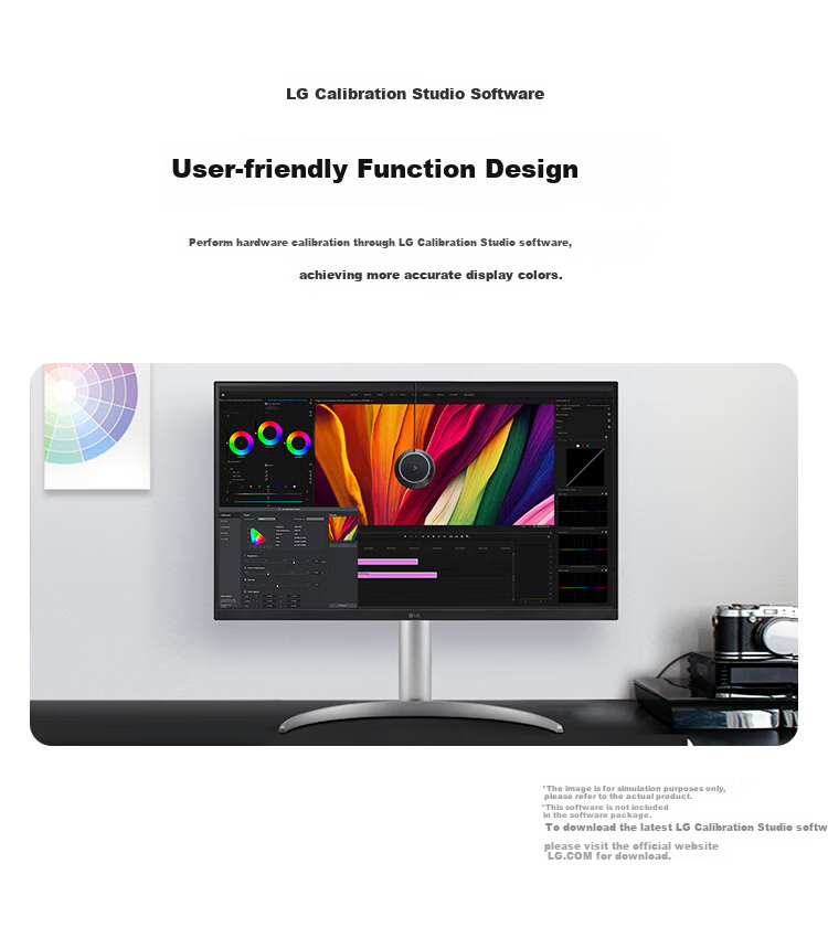 LG 27-Inch 4K Monitor, IPS High-Definition Professional Design Video Editing Computer Display, 2000:1 TypeC90W HDR400 Built-In Speakers, 27UQ850V 3