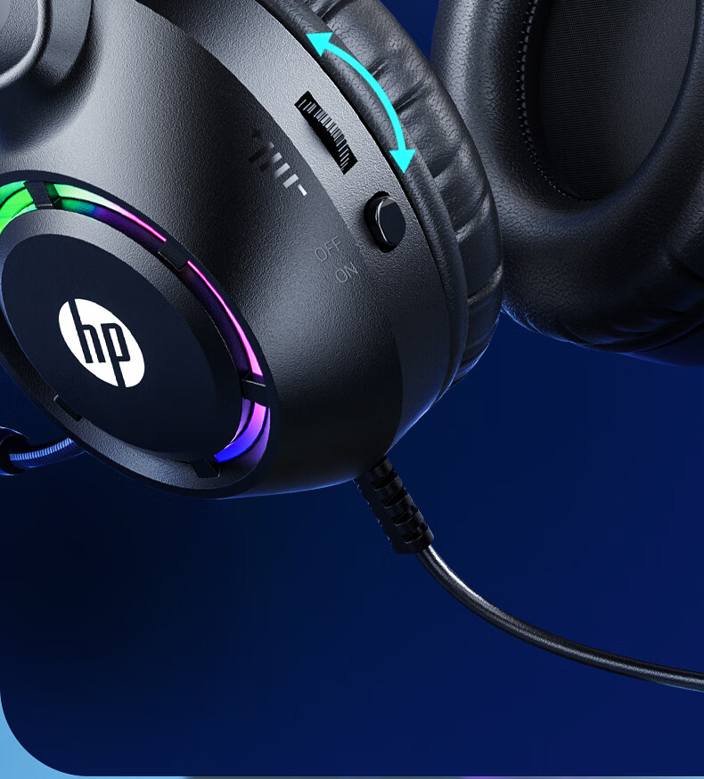 HP Wired Over-Ear Noise-Cancelling Surround Sound Gaming Headset with Microphone USB Interface for Study and Entertainment 11