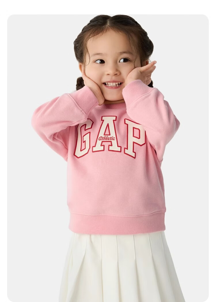 GAP [Same Style for Older And Younger Kids] Boys And Girls Spring Logo Contrast Color Long-Sleeve Sweatshirt 687330 9