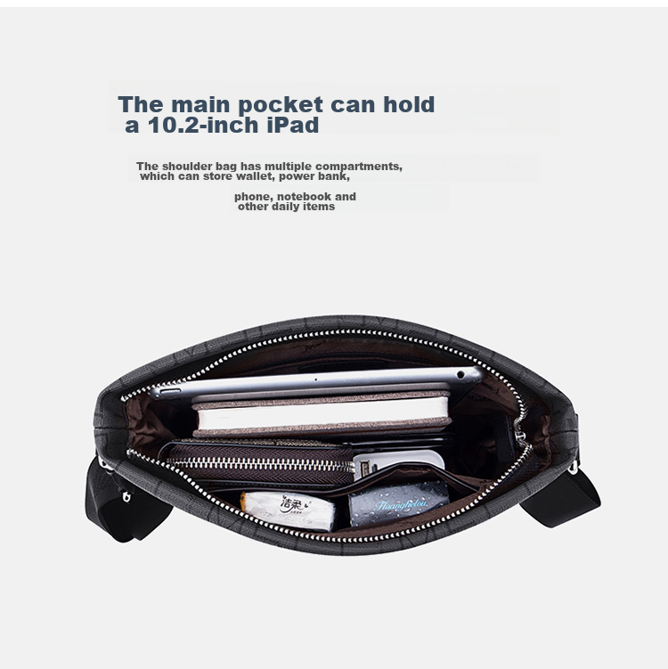 MashaLanti Business Shoulder Crossbody Bag, Portable Men's Bag, Casual Large-Capacity Small Square Bag for Men, Father's Day Gift for Husband 11